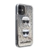 Karl Lagerfeld Liquid Glitter Case 2 Heads Θήκη προστασίας – iPhone 11 (Black/Glitter – Gold KLHCN61KCGLGO)