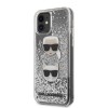 Karl Lagerfeld Liquid Glitter Case 2 Heads Θήκη προστασίας – iPhone 11 (Black/Glitter Silver – KLHCN61KCGLSL)