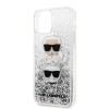 Karl Lagerfeld Liquid Glitter Case 2 Heads Θήκη προστασίας – iPhone 11 (Black/Glitter Silver – KLHCN61KCGLSL)