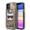 Karl Lagerfeld Liquid Glitter Case Choupette's Heads Θήκη προστασίας – iPhone 11 (Black/Glitter Gold)