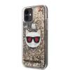 Karl Lagerfeld Liquid Glitter Case Choupette's Heads Θήκη προστασίας – iPhone 11 (Black/Glitter Gold)