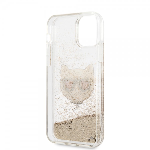 Karl Lagerfeld Liquid Glitter Case Choupette's Heads Θήκη προστασίας – iPhone 11 (Black/Glitter Gold)