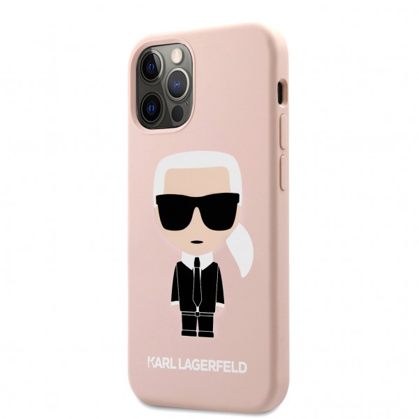 Karl Lagerfeld 3D Rubber Case Karl’s Head Θήκη προστασίας από σιλικόνη – iPhone 12 Pro Max (Ροζ – KLHCP12LSLFKPI)