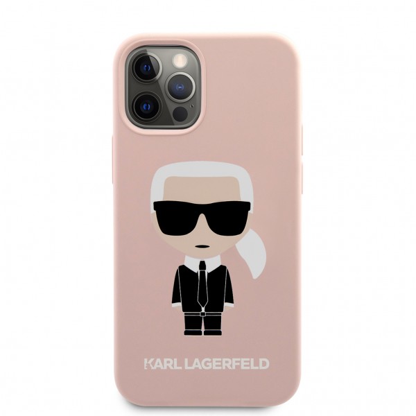 Karl Lagerfeld 3D Rubber Case Karl’s Head Θήκη προστασίας από σιλικόνη – iPhone 12 Pro Max (Ροζ – KLHCP12LSLFKPI)