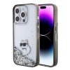 Karl Lagerfeld Ikonik Case Choupette Θήκη προστασίας από Liquid σιλικόνη – iPhone 15 Pro Clear / Silver Glitter #KLHCP15LLKCNSK