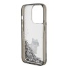 Karl Lagerfeld Ikonik Case Choupette Θήκη προστασίας από Liquid σιλικόνη – iPhone 15 Pro Clear / Silver Glitter #KLHCP15LLKCNSK