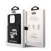 Karl Lagerfeld Karl+Choupette Saffiano Cardslots & Stand Case Θήκη προστασίας από δερματίνη με υποδοχή για κάρτες και stand– iPhone 15 Pro Black #KLHCP15LSAKCSCK