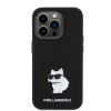 Karl Lagerfeld Choupette Metal Pin Hard Case Θήκη προστασίας από σιλικόνη – iPhone 15 Pro Black #KLHCP15LSMHCNPK