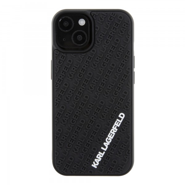 Karl Lagerfeld “Karl 3D Logo Cover” Hard Case Θήκη προστασίας από σιλικόνη – iPhone 15 Black #KLHCP15S3DMKRLK