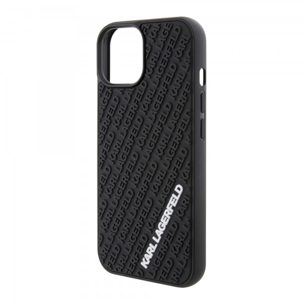 Karl Lagerfeld “Karl 3D Logo Cover” Hard Case Θήκη προστασίας από σιλικόνη – iPhone 15 Black #KLHCP15S3DMKRLK