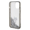 Karl Lagerfeld Ikonik Case Choupette Θήκη προστασίας από Liquid σιλικόνη – iPhone 15 Clear / Silver Glitter #KLHCP15SLKCNSK