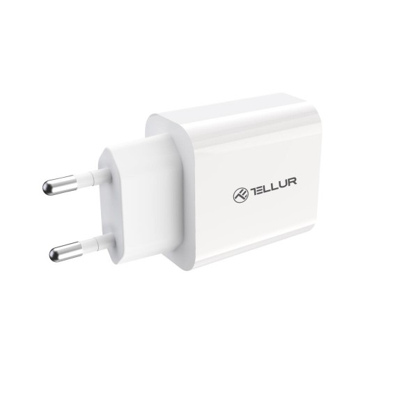 Tellur Οικιακός Φορτιστής USB-A με QuickCharge 3.0 (QC3.0 18W) σε λευκό χρώμα (TLL151401)