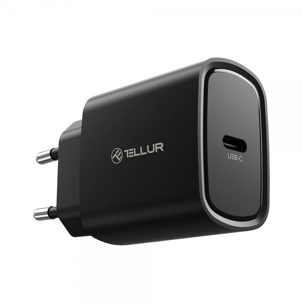 Tellur Οικιακός Φορτιστής USB-C με PD 3.0 (PD3.0 20W) σε μαύρο χρώμα (TLL151411)