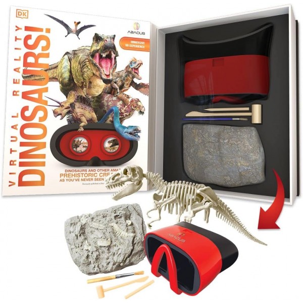 Abacus Brands VR Giftbox Dinosaurs! Σετ εικονικής πραγματικότητας – Πολυτελές Σετ Δώρου Για ηλικίες 8 έως 12 ετών – Περιλαμβάνει Γυαλιά VR