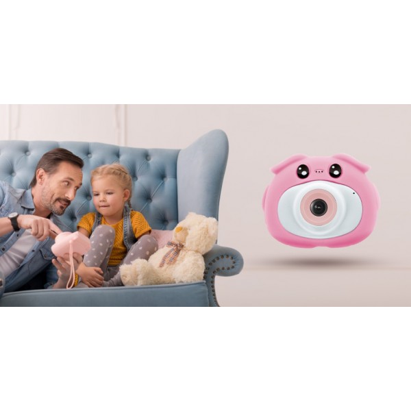 Maxlife Kids Digital Camera H πρώτη παιδική φωτογραφική μηχανή για παιδιά (MXKC-100) (Ροζ)