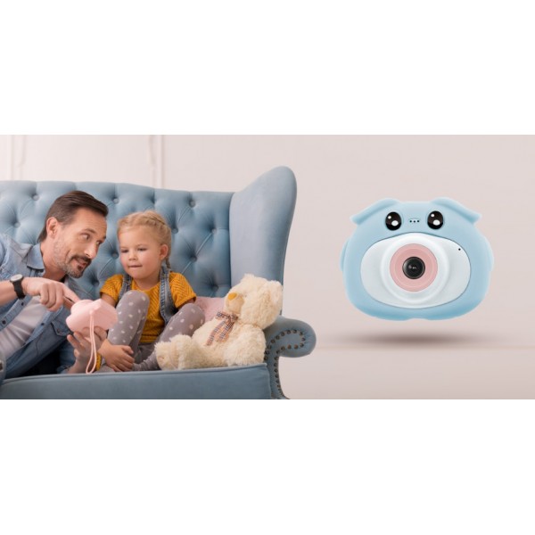 Maxlife Kids Digital Camera H πρώτη παιδική φωτογραφική μηχανή για παιδιά (MXKC-100) (Γαλάζιο)