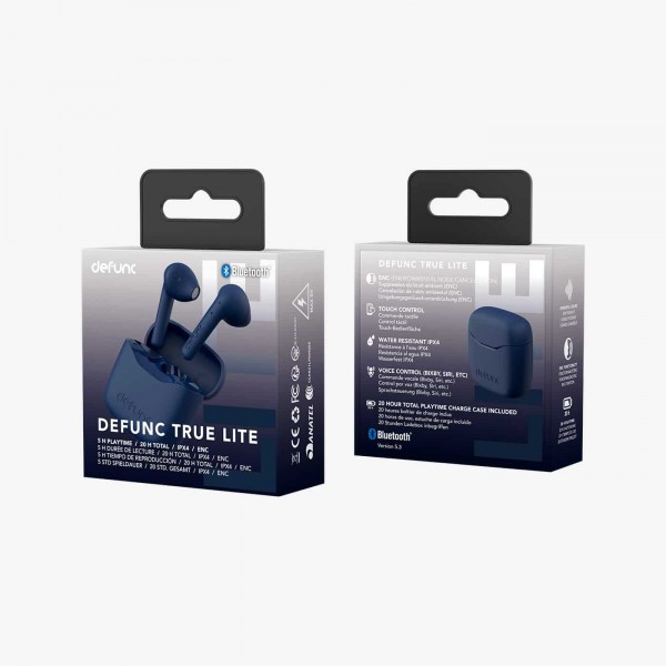 Defunc TRUE LITE Bluetooth 5.3 Ασύρματα True Wireless Ακουστικά με θήκη (μπλε)