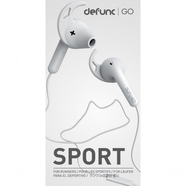 Defunc GO SPORT In-Ear Earbuds Ενσύρματα Ακουστικά σε λευκό χρώμα