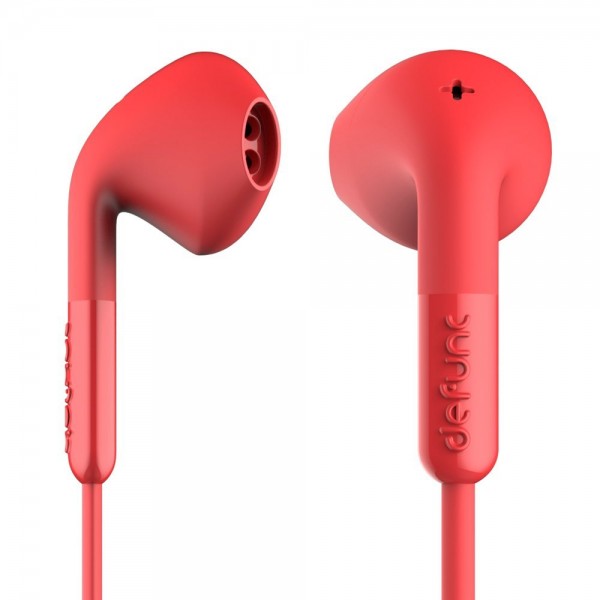 Defunc PLUS HYBRID In-Ear Earbuds Ενσύρματα Ακουστικά σε κόκκινο χρώμα