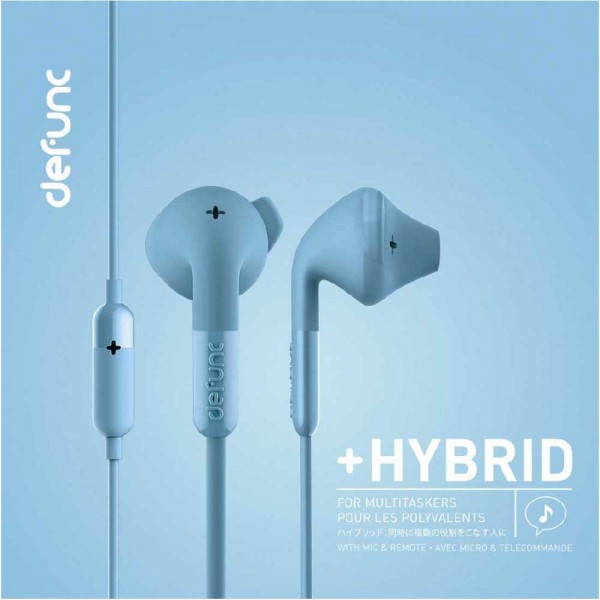 Defunc PLUS HYBRID In-Ear Earbuds Ενσύρματα Ακουστικά σε μπλε χρώμα