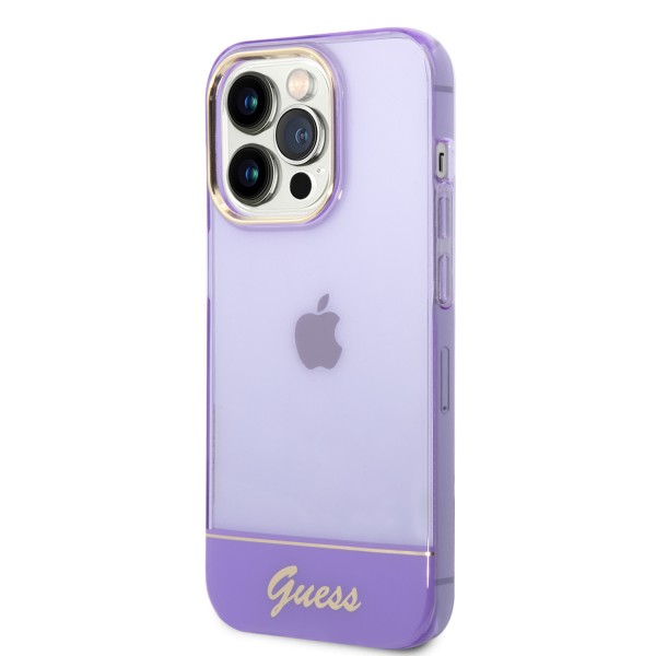 Guess Translucent Hard Case Θήκη προστασίας με διάφανο σχεδιασμό – iPhone 14 Pro Max (purple)