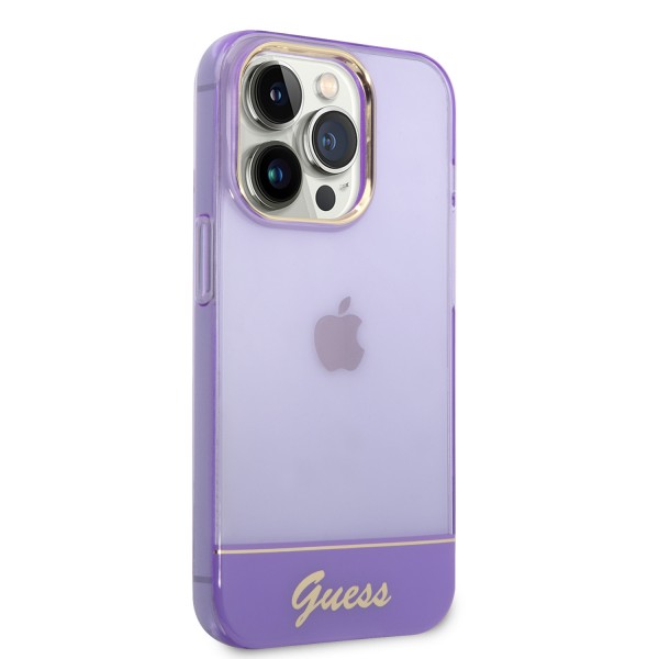 Guess Translucent Hard Case Θήκη προστασίας με διάφανο σχεδιασμό – iPhone 14 Pro Max (purple)