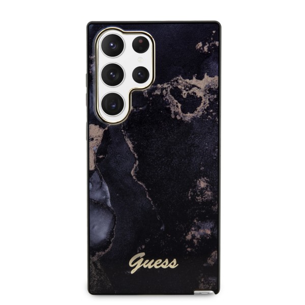 Guess “4G Logo Collection” Hardcase Golden Marble Collection – Samsung Galaxy S23 Ultra S918 (Μαυρο)