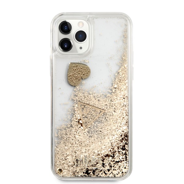 Guess “4G  Logo Collection” Θηκη Προστασιας – iPhone 11 Pro (Clear/Glitter Gold)