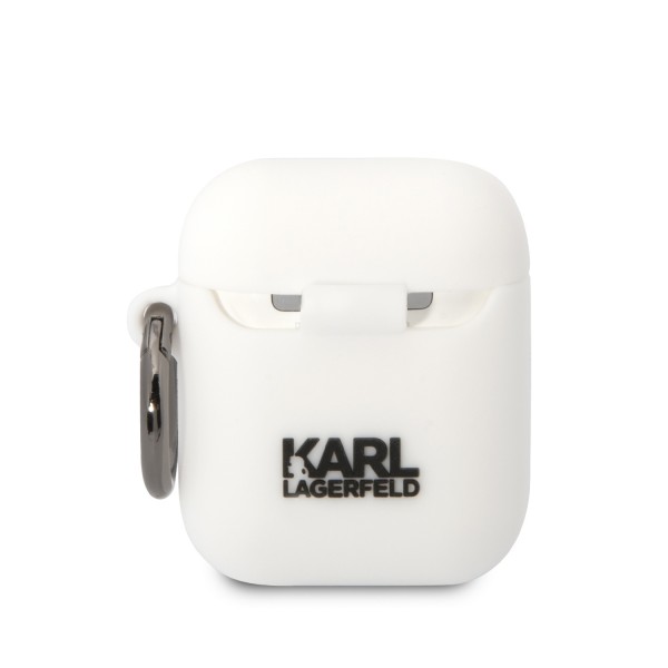 Karl Lagerfeld 3D Logo NFT Choupette's Head Θήκη προστασίας από σιλικόνη – Apple AirPods 1/2 (White – KLA2RUNCHH)