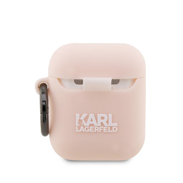 Karl Lagerfeld 3D Logo NFT Choupette's Head Θήκη προστασίας από σιλικόνη – Apple AirPods 1/2 (Pink – KLA2RUNCHP)