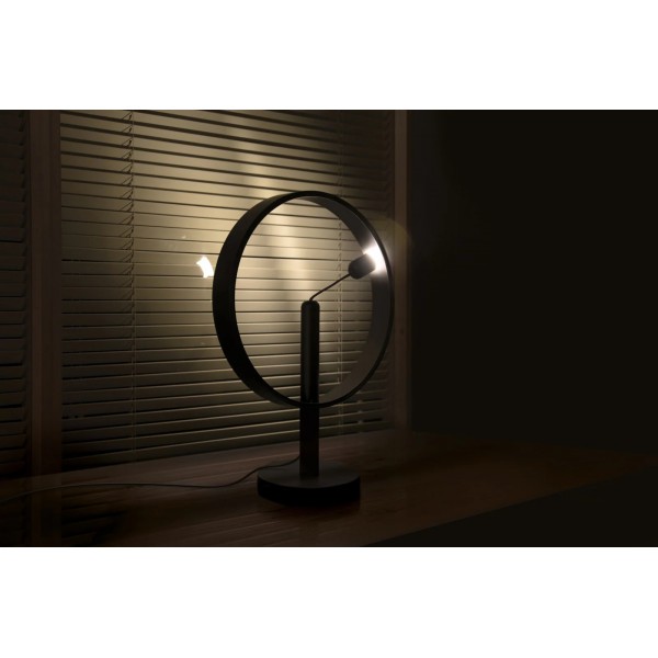 DesignNest Enso Floating Lamp Σφαιρική διακοσμητική λάμπα διαμέτρου 30 εκατοστών με ροοστάτη αφής (Μαύρο)