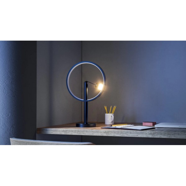 DesignNest Enso Floating Lamp Σφαιρική διακοσμητική λάμπα διαμέτρου 30 εκατοστών με ροοστάτη αφής (Μαύρο)