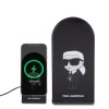 Karl Lagerfeld Ikonik Wireless Magsafe Desk Charger Pad Μοντέρνος Διπλός Ασύρματος Φορτιστής Qi 15W για smartphone σε μαύρο