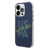 U.S. Polo Assn. Hard Case IML Glitter Script – Θήκη προστασίας από σιλικόνη iPhone 15 Pro (Navy – USHCP15LUGLV)