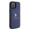 U.S. Polo Assn. HC PU Pattern Stripe – Θήκη προστασίας από σιλικόνη iPhone 15 (Navy – USHCP15SPTRV)