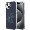 U.S. Polo Assn. Hard Case IML Glitter Script – Θήκη προστασίας από σιλικόνη iPhone 15 (Navy – USHCP15SUGLV)