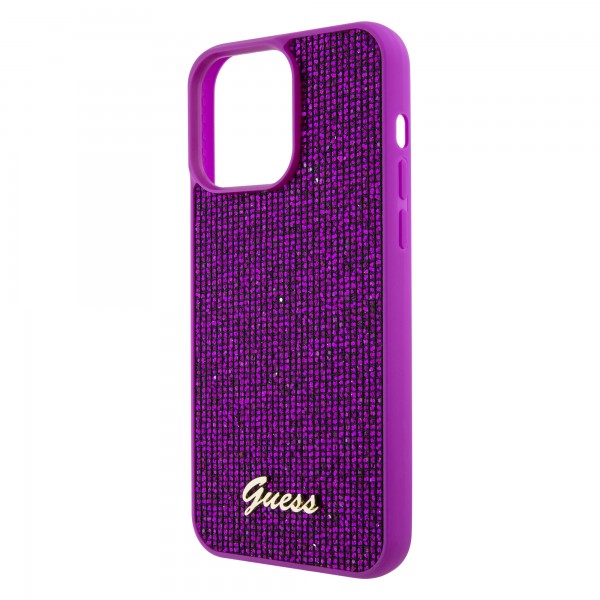 Guess “Disco Script Metal Logo Collection” Θήκη προστασίας για iPhone 14 Pro Max (Φουξια – GUHCP14XPMSDGSF)