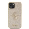 Guess Fixed Glitter 4G Logo Case Θήκη προστασίας από σιλικόνη – iPhone 15 (Gold – GUHCP15SHG4SGD)