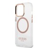 Guess “Metal Outline Collection” MagSafe Hard Case Θήκη προστασίας από σκληρό πλαστικό – iPhone 13 Pro Max (Χρυσό – GUHMP13XHTRMD)