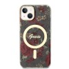 Guess “Flower Collection” MagSafe Hard Case Θήκη προστασίας από σκληρό πλαστικό – iPhone 14 Plus (Χακί – GUHMP14MHCFWSA)