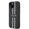 Guess “4G Logo Collection” Printed Stripes Magsafe Θήκη προστασίας από δερματίνη – iPhone 14 (Μαύρο – GUHMP14SP4RPSK)