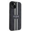 Guess “4G Logo Collection” Printed Stripes Magsafe Θήκη προστασίας από δερματίνη – iPhone 14 (Μαύρο – GUHMP14SP4RPSK)