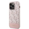 Guess “Gcube Stripes Collection” MagSafe PU Leather Case Θήκη προστασίας από δερματίνη – iPhone 14 Pro Max (Ροζ – GUHMP14XHGCFSEP)