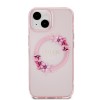 Guess “Flowers Wreath Collection” MagSafe Hard Case Θήκη προστασίας από σκληρό πλαστικό – iPhone 15 (Ροζ – GUHMP15SHFWFCP)