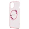 Guess “Flowers Wreath Collection” MagSafe Hard Case Θήκη προστασίας από σκληρό πλαστικό – iPhone 15 (Ροζ – GUHMP15SHFWFCP)