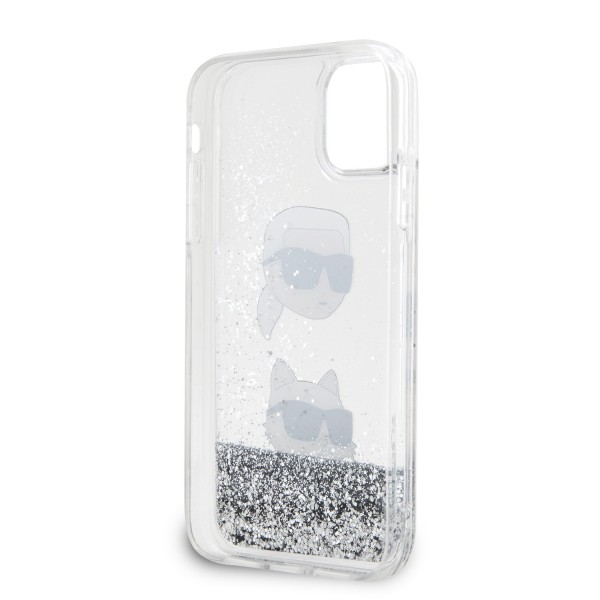 Karl Lagerfeld Karl + Choupette Liquid Glitter Case Θήκη προστασίας από σιλικόνη – iPhone 11 (Black – KLHCN61LDHKCNS)