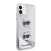 Karl Lagerfeld Karl + Choupette Liquid Glitter Case Θήκη προστασίας από σιλικόνη – iPhone 11 (Black – KLHCN61LDHKCNS)