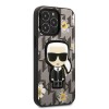 Karl Lagerfeld Flower Mono Ikonik Patch Case Θήκη προστασίας από δερματίνη – iPhone 13 Pro (Γκρι – KLHCP13LPMNFIK1)