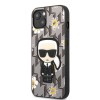 Karl Lagerfeld Flower Mono Ikonik Patch Case Θήκη προστασίας από δερματίνη – iPhone 13 (Γκρι – KLHCP13MPMNFIK1)