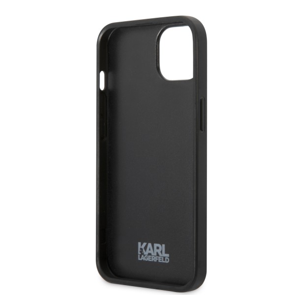 Karl Lagerfeld Monogram Ikonik Patch Case Θήκη προστασίας από δερματίνη – iPhone 13 (Μαύρο – KLHCP13MPMNIKBK)